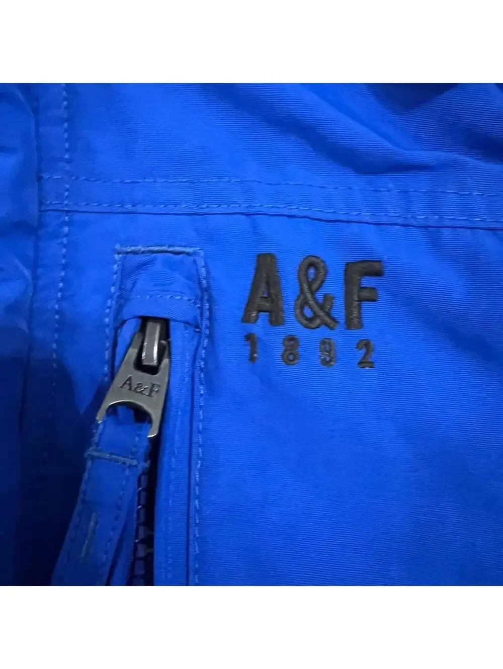 Abercrombie Men’s Vintage Blue Hooded Winter Jacket size XL